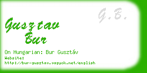 gusztav bur business card